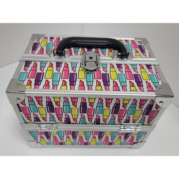 Vanity Makeup Beauty Case Lipstick Print Modella Travel - Picture 7 of 11